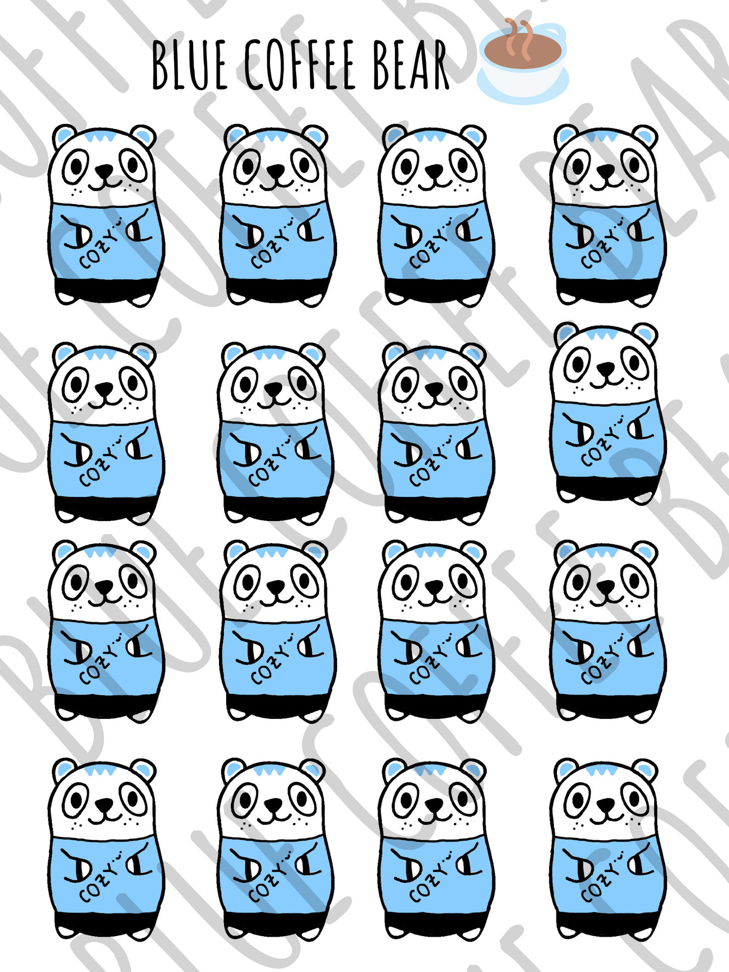 BlueCoffeeBear Cozy Stickers