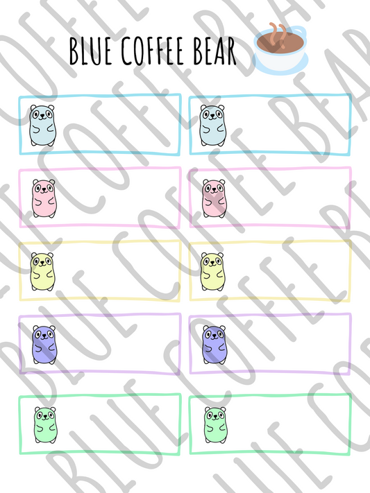 BlueCoffeeBear Pastel Boxes Stickers