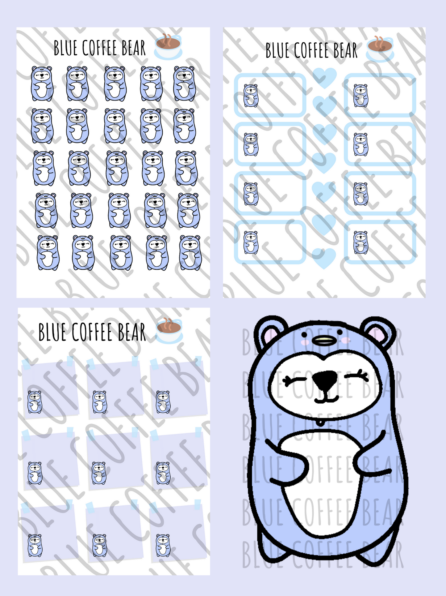 BlueCoffeeBear Mix and Match Penguin Stickers