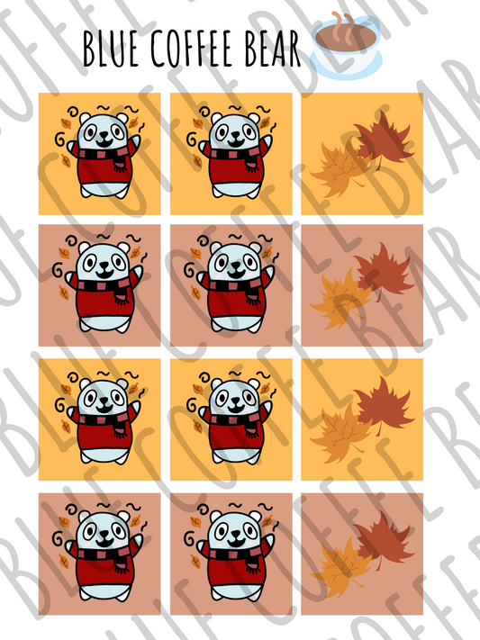 BlueCoffeeBear Fall Stickers